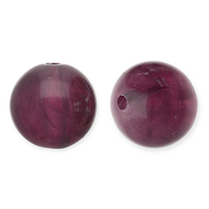 12 mm acryl kralen rond Aubergine 