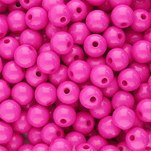 6 mm acryl kralen shiny Magenta pink
