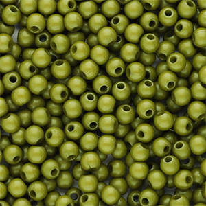 4 mm acryl kralen shiny Olive green