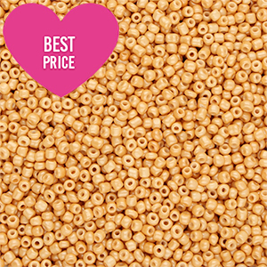 Glaskralen Rocailles 8/0 (3mm) Peachy orange