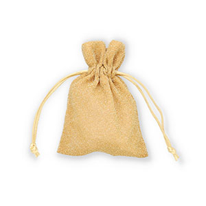 Sieraad zakje met glitter Gold