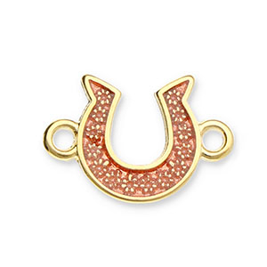 Bedels DQ metaal tussenstuk hoefijzer Goud-copper brown (Nikkelvrij)