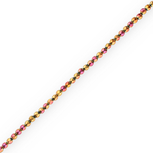 Hematite kralen rond 4mm facet geslepen Pink-yellow-AB coating