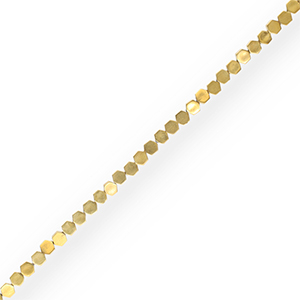 Hematite kralen hexagon Gold