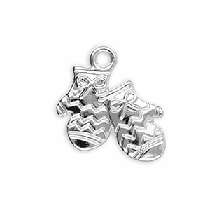 Bedels metaal handschoenen Silver