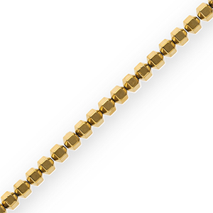 Hematite kralen hexagon Gold