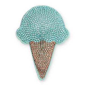 Statement hangers met strass ijslolly Turquoise-brown