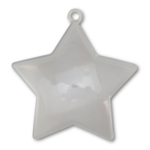 Transparant ornament ster Transparent