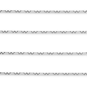 Roestvrij stalen (RVS) Stainless steel onderdelen jasseron rechthoek Silver