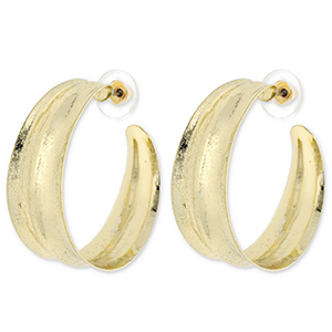 Trendy oorbellen / oorstekers Gold