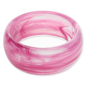 Resin armbanden bangle Aubergine purple-white