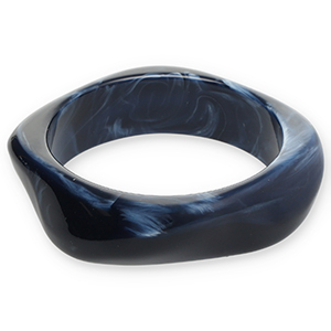 Resin armbanden bangle Dark blue-white