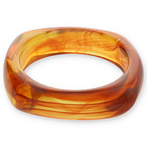 Resin armbanden bangle Transparent amber brown
