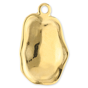 Roestvrij stalen (RVS) Stainless steel bedels irregular Gold