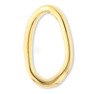 Roestvrij stalen (RVS) Stainless steel onderdelen tussenstuk ovaal Gold