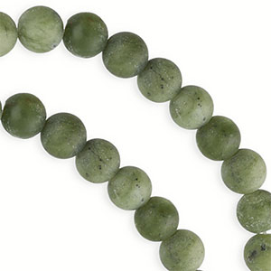 Natuursteen kralen serpentijn 6mm mat Army green