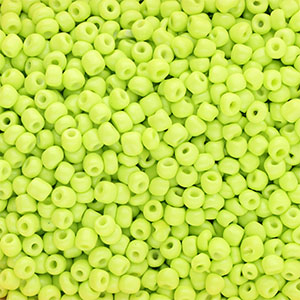 Glaskralen Rocailles 6/0 (4mm) Lime yellow