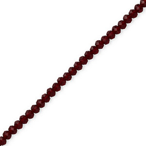 Top Facet kralen 4x3mm disc Dark wine red-pearl shine coating