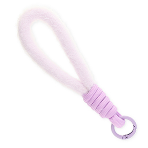 Trendy telefoonkoord pluche Pastel lilac