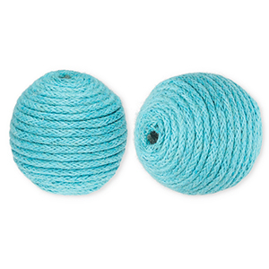 22 mm acryl kralen met waxkoord Blue