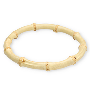 Bamboe armbanden bangle Natural white