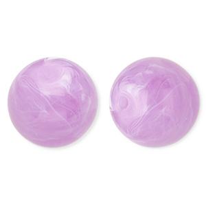 20 mm acryl kralen rond Lavender purple-marble