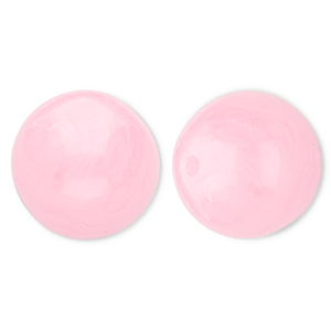20 mm acryl kralen rond Pink-marble