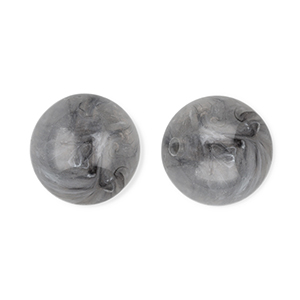 12 mm acryl kralen rond Grey-marble