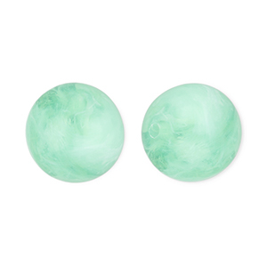 12 mm acryl kralen rond Mint green-marble