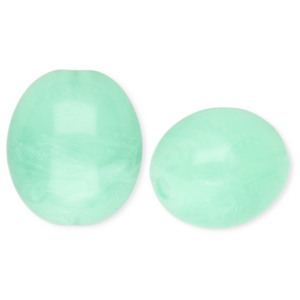 Acryl kralen ovaal Mint green-marble