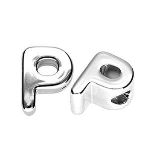 Letterkralen van acryl letter P Silver