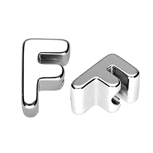 Letterkralen van acryl letter F Silver