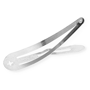 Onderdelen metaal haarclip met oogje Silver