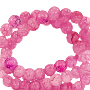 8 mm glaskralen gem&ecirc;leerd Purple