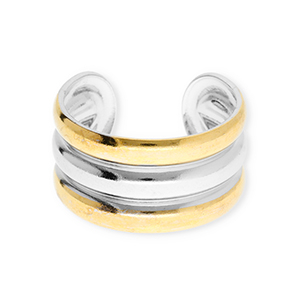 Roestvrij stalen (RVS) Stainless steel ringen Silver-gold