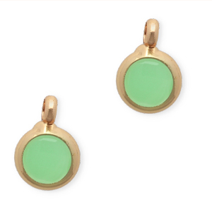 Hangers van crystal glas 7mm Light green-gold