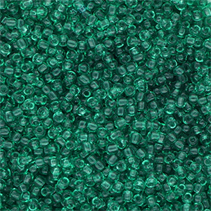 Glaskralen&nbsp;Rocailles&nbsp;8/0 (3mm) Transparent green