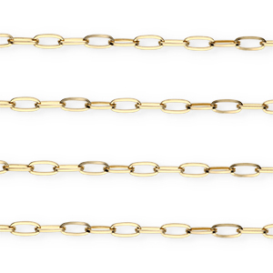 Roestvrij stalen (RVS) Stainless steel schakelkettingen Gold