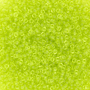 Miyuki rocailles 15/0 Transparent Chartreuse 15-0143
