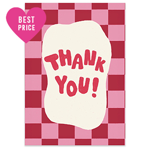 BY31&reg; Sieraden kaartjes "Thank you" Dark pink-rust red-off white