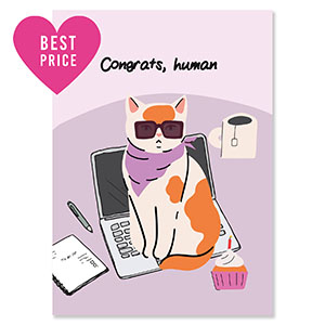 BY31&reg; Sieraden kaartjes "Congrats, human" Purple-orange-black