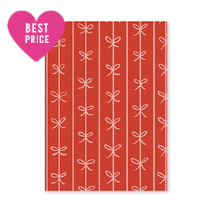 Sieraden kaartjes strikjes Red-pink