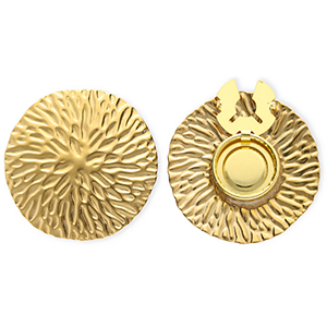 Roestvrij stalen (RVS) Stainless steel button covers rond Gold