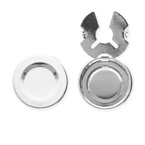 Eco-brass&reg; metaal button covers Silver