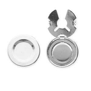 Eco-brass&reg; metaal button covers Silver
