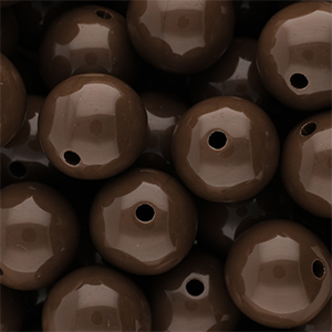 20 mm DQ acryl kralen shiny Cappuccino brown 19-1220 TCX