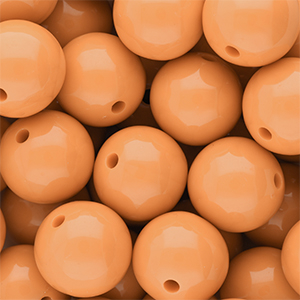 16 mm DQ acryl kralen shiny Chamois 15-1145 TCX