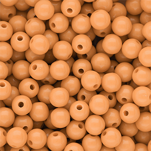 10 mm DQ acryl kralen shiny Chamois orange 15-1145 TCX