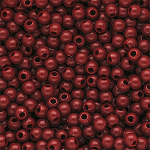 6 mm DQ acryl kralen shiny Salsa 18-1657 TCX