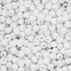 6 mm DQ acryl kralen shiny Snow white 11-0602 TCX